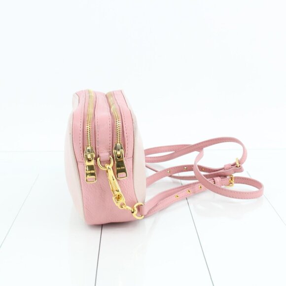 Miu Miu Two-Tone Pink & Beige Leather Camera Crossbody Bag - Picture 4 of 11